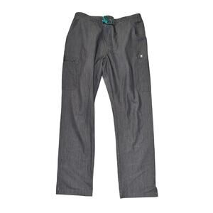 Figs Yola Skinny Scrub Pants Women's Size L Graphite Gray Mid Rise Pockets